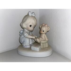 Precious Moments Figurine "Caring" 5" 1993 Enesco Porcelain Figure